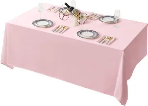 Vista 34 de Surmente Mantel cuadrado para mesas cuadradas o redondas, 100% poliéster, 52 x 52 pulgadas, mantel para bodas, banquetes o restaurantes (negro)