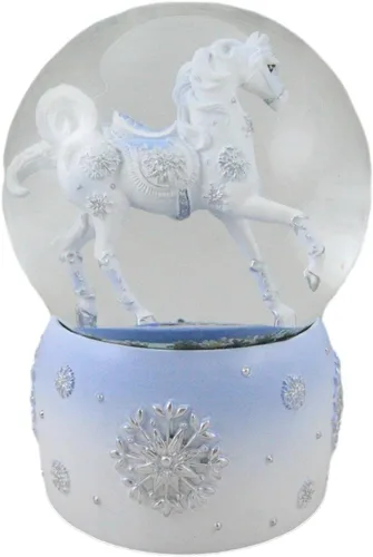 Vista 3 de Ebros Gift Trail of Painted Ponies Western Christmas Frozen Winter Snow Crystal Horse Glitter Water Globe 5.25 pulgadas de alto Farmhouse Ranch