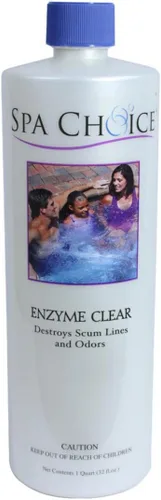 Vista 9 de SpaChoice Bañera de hidromasaje transparente de 1 pinta de hidromasaje, clarificador de spa, fabricada en Estados Unidos Removes Scum Lines