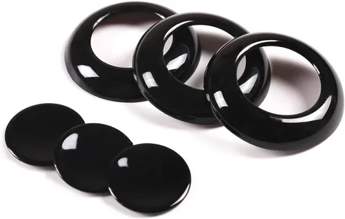 Vista 4 de Cubierta de plástico ABS para decoración de botón de interruptor de asiento de automóvil para Land Rover Defender 110 2020 para Defender 90 Negro
