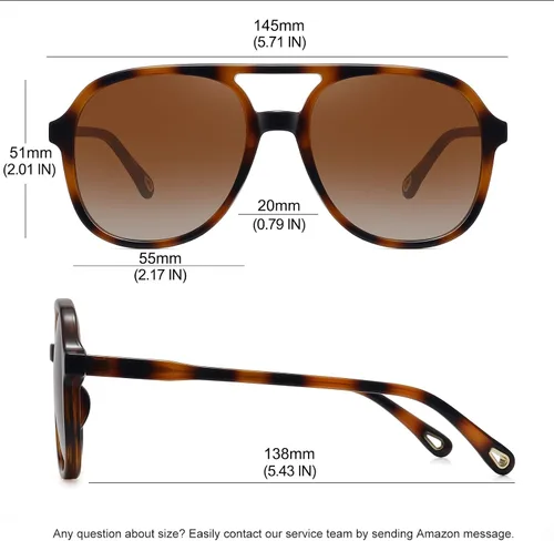 Vista 5 de MEETSUN Lentes de sol estilo aviador retro de gran tamaño para mujeres y hombres, cuadrados, de los años 70, estilo vintage