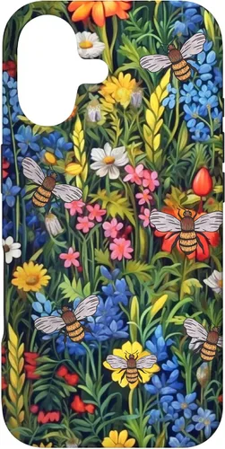 Vista 32 de Funda para iPhone 12 mini Bees And Wildflowers