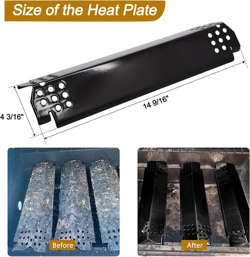 Vista 3 de Hiorucet Piezas de repuesto para parrilla Nexgrill 2 Burner 720-0864, 720-0864M. Reemplazo de placas de calor y quemadores para parrilla Nexgrill