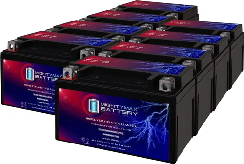 Vista 12 de Mighty Max Batería YTX7A-BS - 12 V 6 AH, 105 CCA, Batería SLA AGM para Motocicleta Recargable Libre de Mantenimiento
