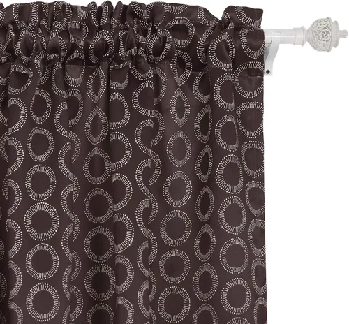 Vista 8 de Deconovo Cortinas opacas con bolsillo para barra, para Ktichen, 52 x 95 pulgadas, color beige