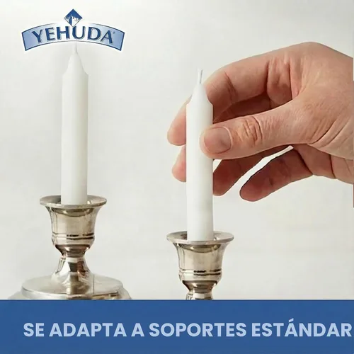 Vista 4 de Yehuda Velas de Shabat de 3 horas, 1 paquete, total de 12 velas