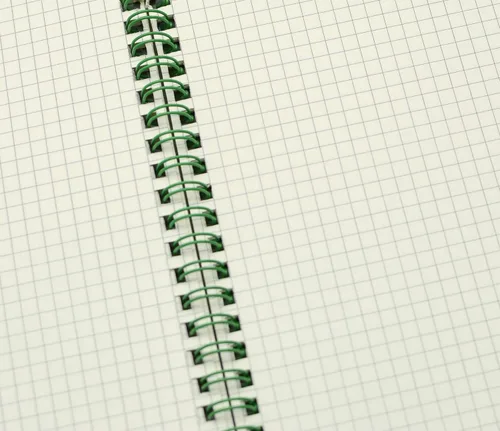 Vista 3 de Yansanido Cuaderno de espiral, 4 unidades de papel cuadriculado de plástico grueso A5, 4 colores, 80 hojas, 160 páginas para estudio y notas
