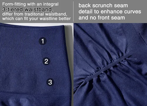 Vista 5 de YEOREO Pantalones cortos de entrenamiento sin costuras para mujer, cintura alta, intensifican correr, gimnasio, yoga, entrenamiento
