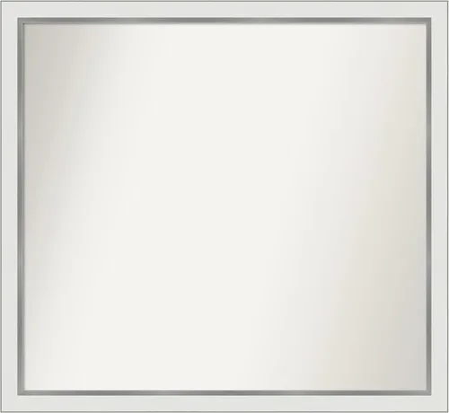 Vista 376 de Amanti Art Espejo personalizado, espejo de baño estrecho Alexandria White Wash, espejo de pared o espejo de tocador de baño sobre el fregadero