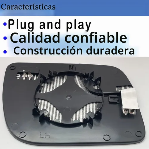 Vista 4 de Espejo lateral izquierdo compatible con Ford Explorer 2011, 2012, 2013, 2014, 2015, 2016, 2017, espejo calefactable para el lado del conductor