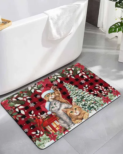 Vista 9 de Tapete de baño de otoño para bañera, tapete antideslizante de secado rápido y absorbente, tierra de diatomeas, cocina, ducha, fregadero, lavable