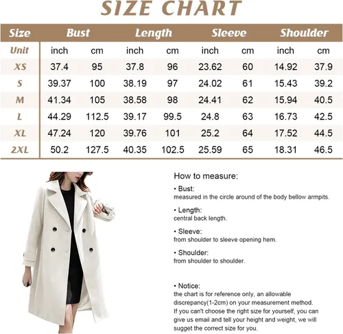 Vista 4 de chouyatou Esencial - Abrigo de lana para mujer, elegante, doble botonadura