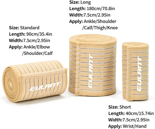 Vista 5 de Wrist/Leg Support Brace 1 Pairs,Adjustable Compression Wrist Wraps Elastic Wrist/Leg Wraps Wristbands for Carpal Tunnel Arthritis Tendonitis