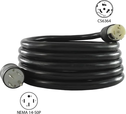 Vista 2 de Conntek TES1450-010 NEMA 14-50P a CS6364, cable de alimentación, 10 pies