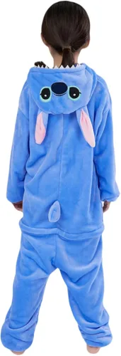Vista 2 de EWAN RPICE Pijama unisex de animales para niños, pijamas unisex para adultos, disfraz de Halloween, mameluco de cosplay de animales de una pieza