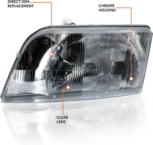 Vista 3 de Torque Reemplazo del lado izquierdo del conductor del faro delantero para Volvo VNM 1999-2017 y 1996-2003 VN VNL semi camiones ensamblaje DOT SAE