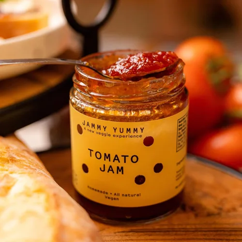 Vista 5 de JAMMY YUMMY Mermeladas (tarro de 8 onzas, tomate)