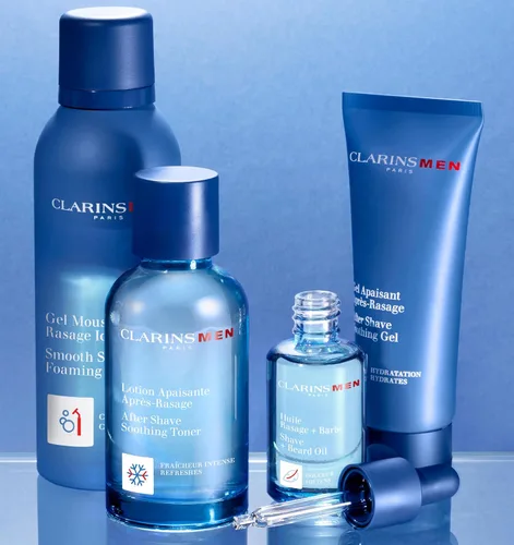 Vista 6 de CLARINS MEN Smooth Shave Foam Gel Gel de afeitado hidratante para hombres Alivia y suaviza Energiza la piel Acondiciona el pelo de la barba