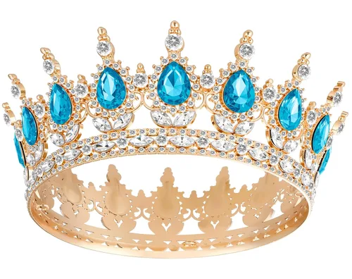 Vista 11 de Corona para mujer, tiara de corona de reina para fiestas navideñas, aleación