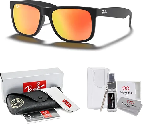 Vista 60 de Ray-Ban RB4165 JUSTIN Sunglasses For Men For Women+BUNDLE with ACCESSORY EYEWEAR KIT
