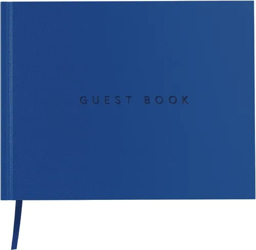 Vista 10 de Useful Co. Guest Book for Party, Sign In Book, Leather Cover - Black Negro