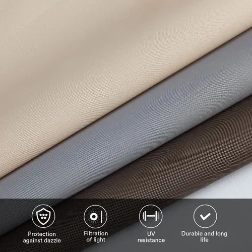 Vista 8 de VICLLAX Persiana Enrollable Premium para Exteriores de Tela PVC, Persiana Enrollable Exterior Operada con Manivela con Cenefa Protectora de Aluminio