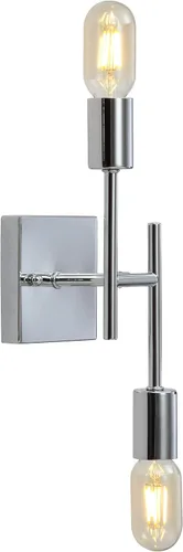 Vista 8 de JONATHAN Y Aplique de pared LED cromado de 5 pulgadas, lámpara de pared moderna con cable para baño, espejo de tocador, dormitorio, pasillo