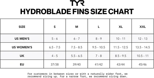 Vista 7 de TYR Hydroblade Fins - Short Blade Silicone Adult Training Swim Flippers