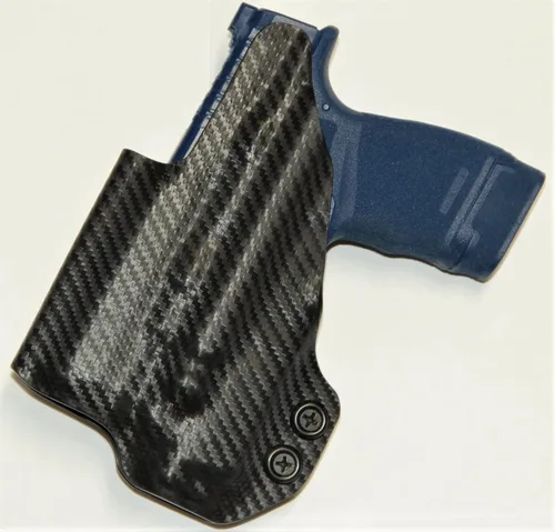 Vista 5 de REVKEL Funda moldeada Kydex personalizada IWB/AIWB compatible con Sig Sauer P365 con riel táctico de recuperación con mini valquiria Olight PL2.