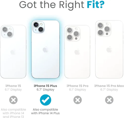 Vista 2 de Speck Funda transparente para iPhone 15 Plus, delgada, protección contra caídas, para iPhone 15 Plus y iPhone 14 Plus, resistente a los arañazos,