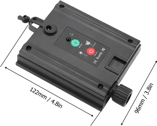 Vista 7 de Diydeg Panel solar de repuesto, caja de control de luz solar ajustable impermeable automática con control remoto, placa de circuito de cadena