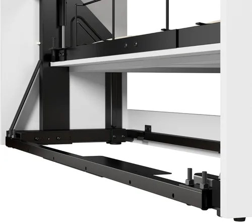 Vista 7 de Bestar Pur Queen Murphy - Mueble de cama y estantería con cajones, cama de pared de 90 pulgadas que ahorra espacio