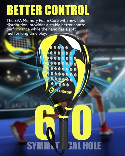 Vista 3 de Raqueta de pádel de fibra de carbono Power Lite Pop Tennis Paddle Paddleball raquetas