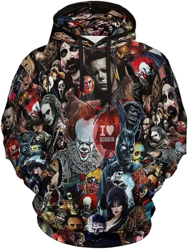 Vista 4 de Todruwzs Sudadera unisex con capucha con estampado 3D de manga larga con bolsillo para hombres y mujeres
