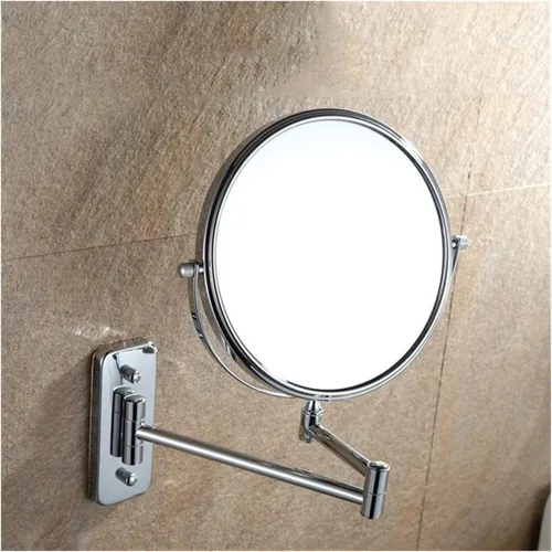 Vista 3 de DHAEY Wall-Mounted Makeup Mirror Folding Beauty Mirror 6 Inch Bathroom Vanity Mirror 10X Magnifying Double-Sided Wall-Mounted Vanity Mirror
