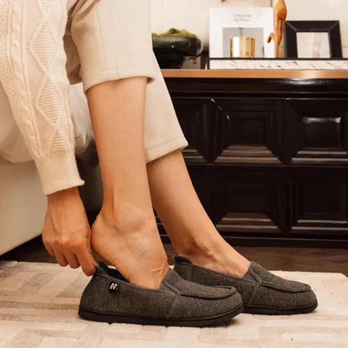 Vista 2 de RockDove Pantuflas con capucha de dos tonos para mujer con plantilla extraíble