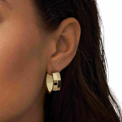 Vista 2 de Fossil Pendientes de acero inoxidable plateado para mujer