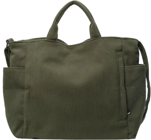 Vista 5 de Bolsa de pana para mujer, bolso de trabajo de gran capacidad para viajes diarios y salidas informales