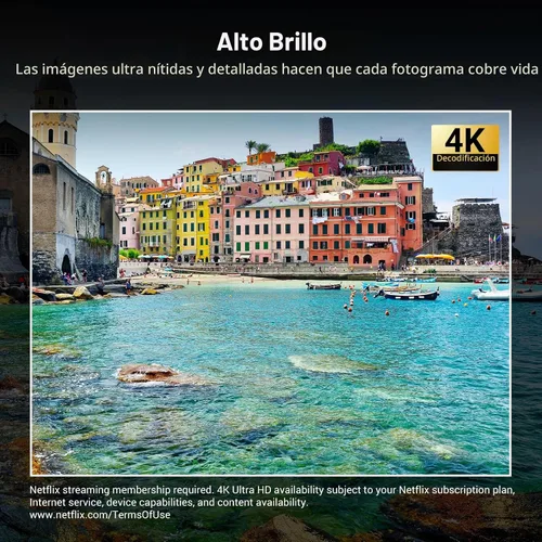Vista 3 de HAPPRUN Proyector inteligente Full HD con aplicación de transmisión Negro