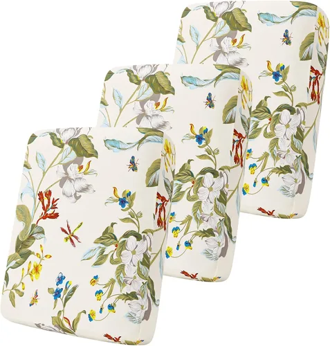 Vista 24 de Smiry Fundas de cojín de sofá estampadas, fundas elásticas suaves para sofá, fundas de sofá lavables antideslizantes, protector de muebles para Beige