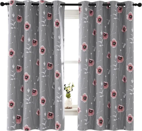 Vista 41 de KGORGE Cortinas opacas para sala de estar, aislamiento térmico, cortinas insonorizadas y cortinas estilo rústico estilo bohemio para cocina