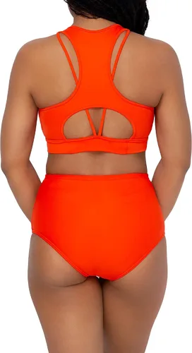 Vista 5 de Smart Sexy Parte inferior de bikini de cintura alta para mujer con fruncido lateral