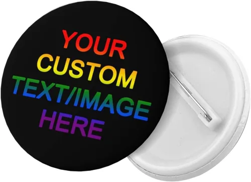 Vista 3 de Alfileres personalizados, botones personalizados, 1-200 unidades, broche personalizado, botón personalizado para mochila, decoración de tela