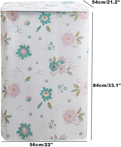 Vista 2 de Funda para lavadora, cubierta para lavadora y secadora, protector a prueba de polvo e impermeable para electrodomésticos de lavado (carga superior)