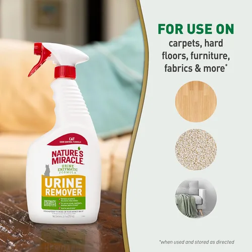 Vista 7 de Nature's Miracle Removedor de orina para gatos, 24 onzas, fórmula enzimática