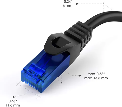 Vista 2 de KabelDirekt – Cable de red – 10Gbps, para máxima velocidad de Internet de fibra óptica – 1.5 pies, disponible en 1-100 pies – Cable Ethernet y LAN