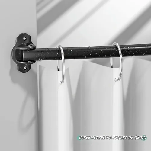 Vista 6 de Mcrbeay Barra de cortina de ducha curvada, ajustable de 40 a 72 pulgadas, barra de ducha curvada extra ancha para baño, barra de ducha a prueba