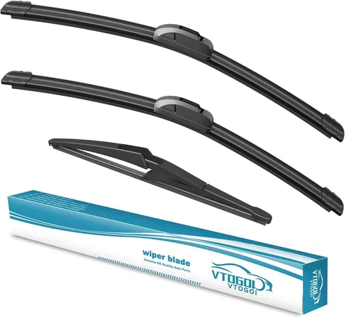 Vista 33 de VTOGOI® Juego de limpiaparabrisas de repuesto para Toyota FJ Cruiser 2007-2014, juego de limpiaparabrisas delanteros y traseros de calidad original