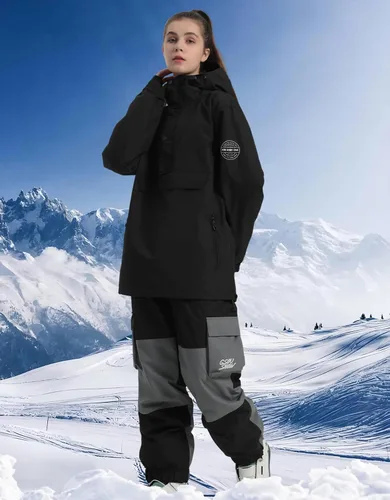 Vista 3 de Men Ski Jackets Snowboard Coats Women Waterproof Pullover Jacket Winter Sports Windproof Warm