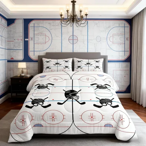 Vista 40 de Homewish Juego de edredón de juegos deportivos de pelota, tamaño twin, juego de ropa de cama de béisbol y baloncesto, 2 piezas para niños